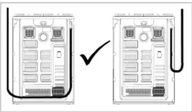 WHIRLPOOL W5G8LMX - Wybór strony przyłącza gazowego - 1
