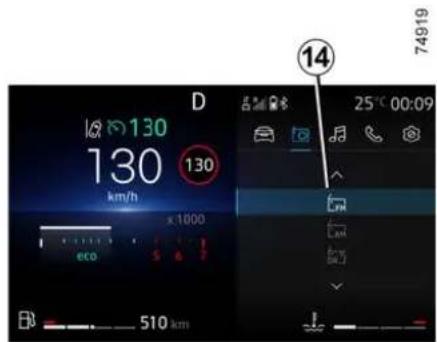 130 130 km/h x 1000 eco 510 km 14 74919 25°C 00:09
