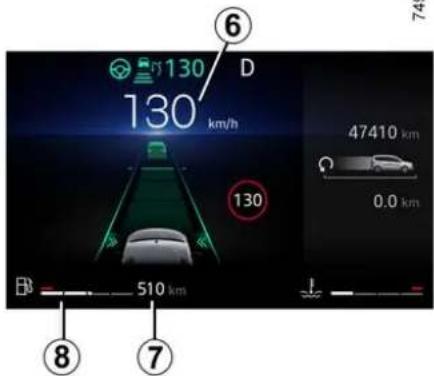 130 km/h 130 km/h 130 47410 km 0.0 km 510 km ⑥ ⑧ ⑦ 74