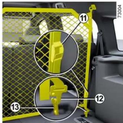 RENAULT Kangoo (2026) - Montáž oddeľovacej sietky A za zadnými sedadlami (dlhý podvozok) - 2
