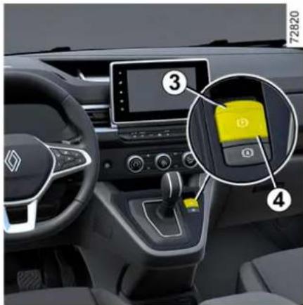 RENAULT Kangoo (2026) - Manuálne uvoľnenie elektronickej parkovacej brzdy - 1