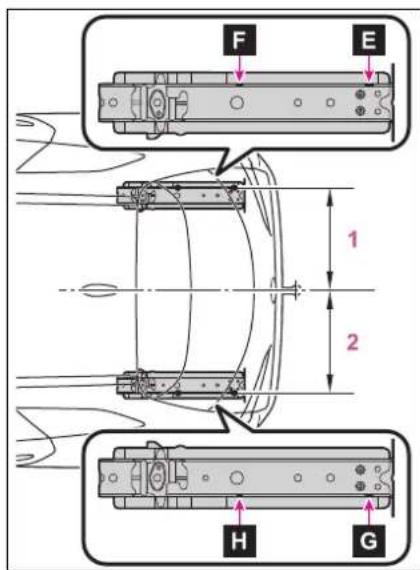 TOYOTA Corolla Hybrid (2019) - Montážne rozmery pre t'ažné zariadenie a t'ažný hák - 3