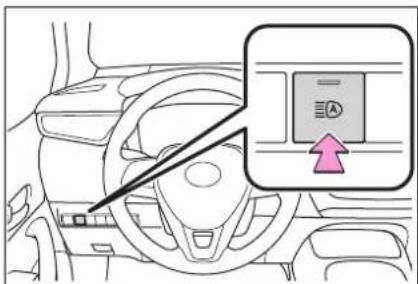 TOYOTA Corolla Hybrid (2019) - Aktivácia adaptívneho systému dial'kových svetiel - 1