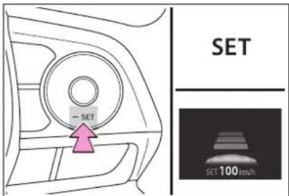 TOYOTA Corolla Hybrid (2019) - Nastavenie rýchlosti vozidla (režim vzdialenosti medzi vozidlami) - 2