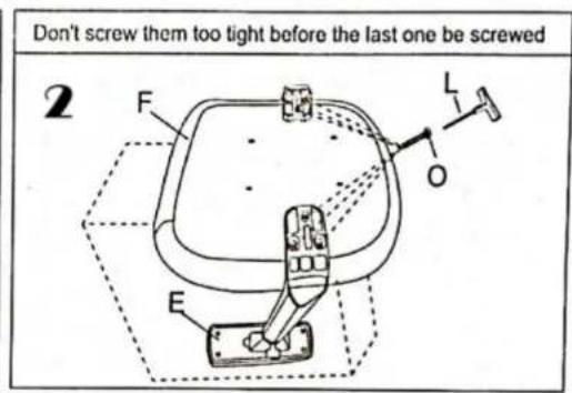 Don't screw them too tight before the last one be screwed 2 F L O E