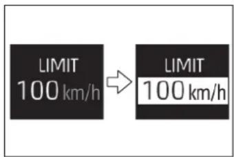 LIMIT 100 km/h → LIMIT 100 km/h