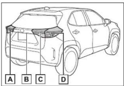 A B C D