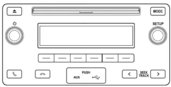 MODE SETUP — — — — — — PUSH AUX SEEK TRACK >