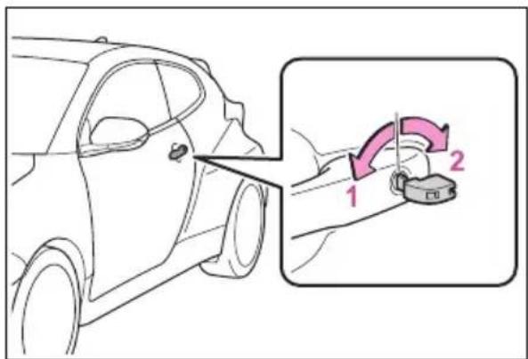 TOYOTA Yaris (2025) - V prípade poruchy systému Smart Entry &amp; Start alebo iných problémov s klúčom - 1