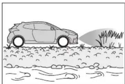TOYOTA Yaris (2025) - Situácie, v których sa systém môže uviest' do činnosti, aj ked' nehrozí možnost' kolízie - 3