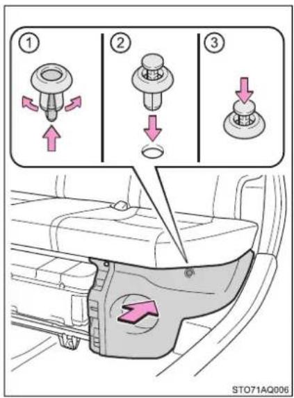 TOYOTA Yaris Hybrid (2019) - ■ Spôsob čistenia filtra vetracieho otvoru prívodu vzduchu - 3