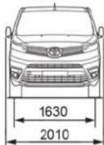 TOYOTA PROACE (2021) - Rozmery (mm) - 12