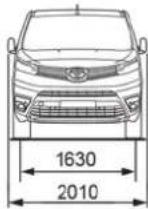 TOYOTA PROACE (2021) - Rozmery (mm) - 9
