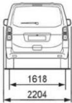 TOYOTA PROACE (2021) - Rozmery (mm) - 4