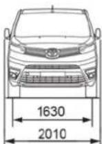 TOYOTA PROACE (2021) - Rozmery (mm) - 2