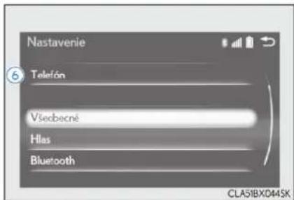 Nastavenie Telefón Všecbecné Hlas Bluetooth CLA51BX044SK