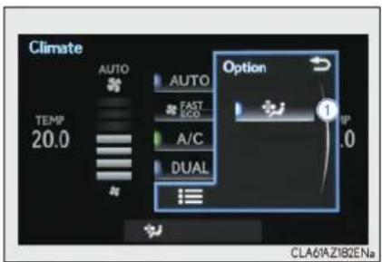 Climate TEMP 20.0 AUTO AUTO FAST ECO A/C DUAL Option 1 .0 CLA61AZ182ENa
