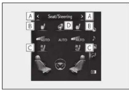 Seat/Steering A B D A B AUTO AUTO AUTO C C
