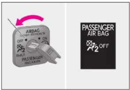 AIRBAG OFF ON PASSENGER RECALENTS PASSENGER AIR BAG OFF
