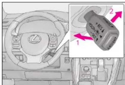 LEXUS NX 200 (2018) - Nastavenie vzdialenosti medzi vozidlami (režim vzdialenosti medzi vozidlami) - 2