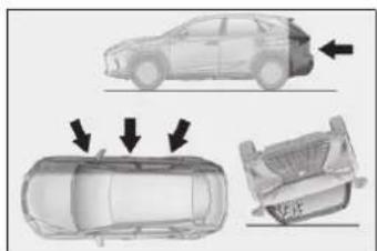 LEXUS NX 200 (2018) - Podmienky, za których sa SRS airbagy môžu nafúknut, mimo kolíziu - 2