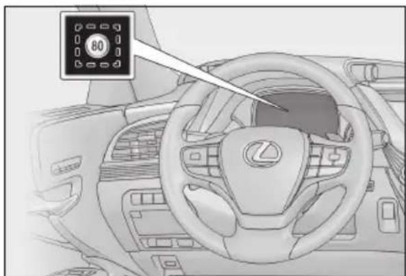 LEXUS LS 350 (2022) - Indikácia na multiinformačnom displeji - 2