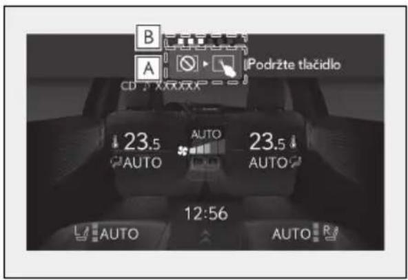 B A Podržte tlačidlo CD > XXXXXX 23.5 AUTO 23.5 AUTO AUTO 12:56 AUTO AUTO R