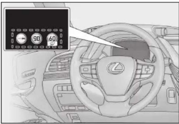 LEXUS LS 350 (2022) - Indikácia na multiinformačnom displeji - 1