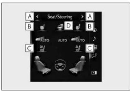 Seat/Steering A B D A B AUTO AUTO AUTO C C