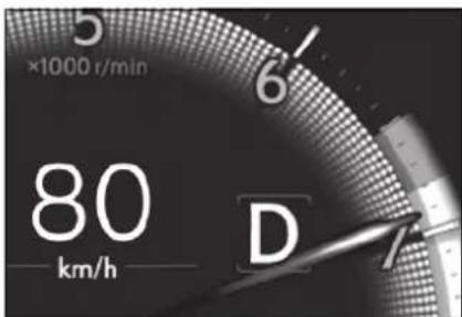 5 ×1000 r/min 6 80 km/h D