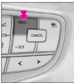 LEXUS UX 250h (2018) - Opätovné zapnutie sledovacej jazdy, ked'bolo vozidlo zastavené ovládaním systému (režim vzdialenosti medzi vozidlami) - 1