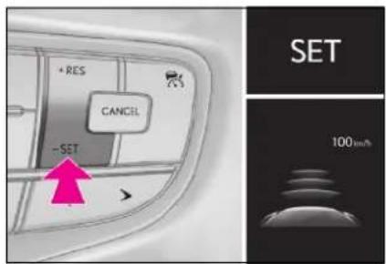LEXUS UX 250h (2018) - Nastavenie rýchlosti vozidla (režim vzdialenosti medzi vozidlami) - 2