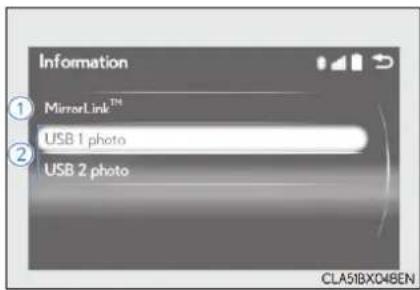 Information MirrorLink™ USB 1 photo USB 2 photo CLA51BX048EN