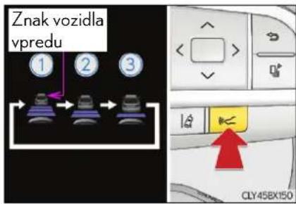 Znak vozidla vpredu ① ② ③ CLY45BX150