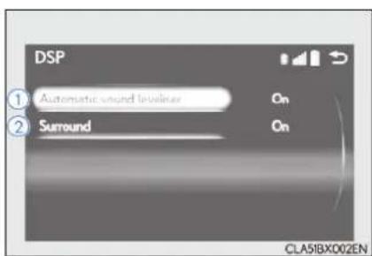 DSP Automatic sound leveler Surround On On CLA51BX002EN