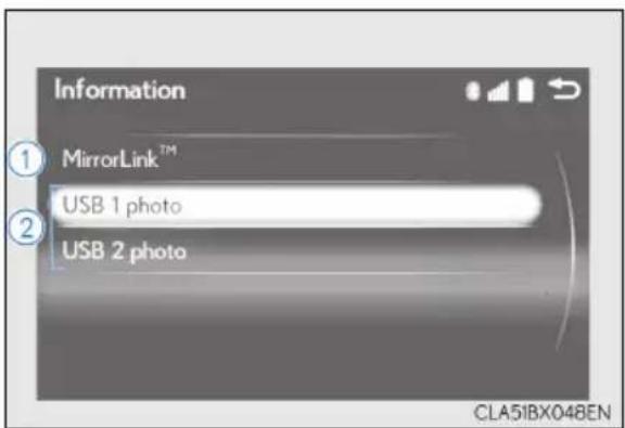 Information MirrorLink™ USB 1 photo USB 2 photo CLA51BX048EN
