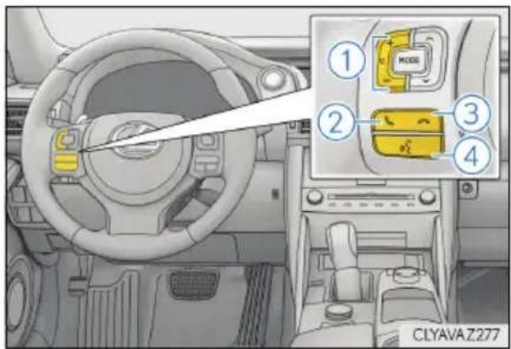 LEXUS IS 300h (2016) - Používanie spínačov na volante - 1