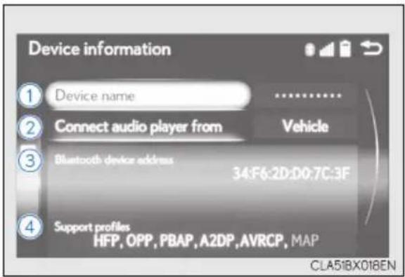 LEXUS IS 300h (2016) - Stav registrácie Bluetooth ^® zariadenia - 1