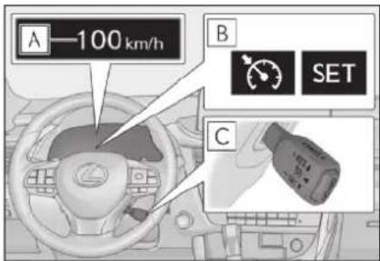 A—100 km/h B SET C