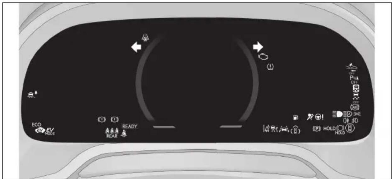 ECO EV MODE READY REAR HOLD HOLD