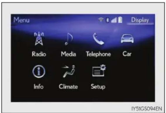 LEXUS GS 200t (2016) - Obrazovka "Menu" - 1
