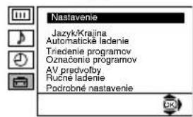 SONY KV-28CL11K - Ponuka Nastavenie zvuku - 1