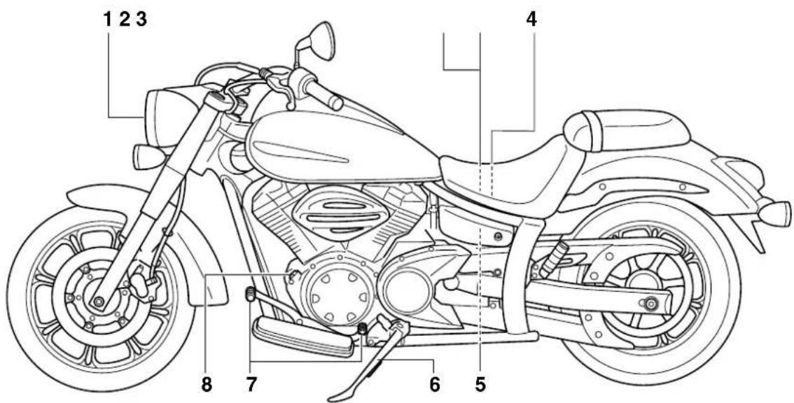 YAMAHA XVS950 - Bal oldali nézet - 1