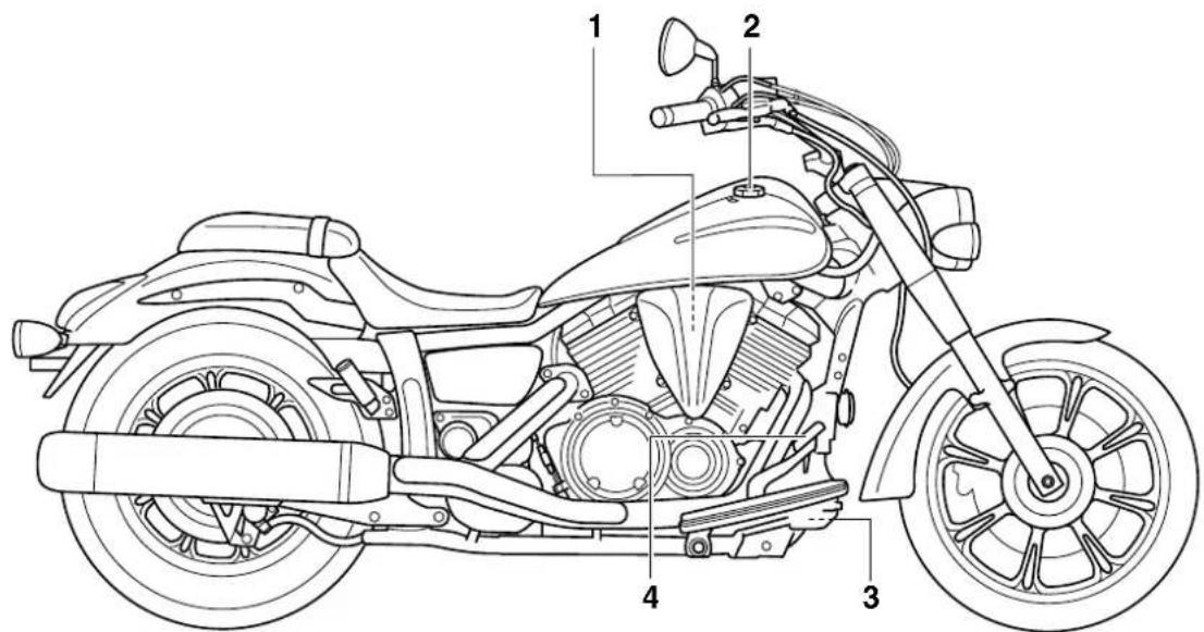 YAMAHA XVS950 - Jobb oldali nézet - 1