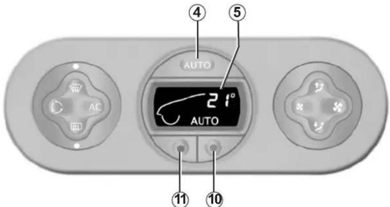 4 5 AUTO 21° AUTO ④ ⑤ ⑪ ⑩