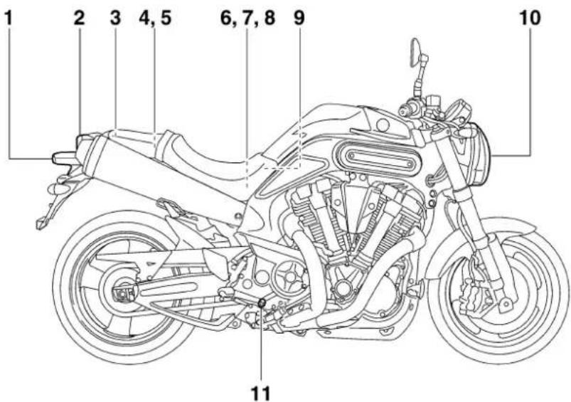 YAMAHA MT01 (2009) - Jobb oldali nézet - 1