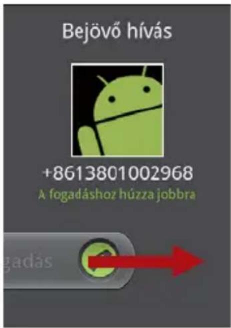 Bejövő hívás +8613801002968 A fogadáshoz húzza jobbra gadas