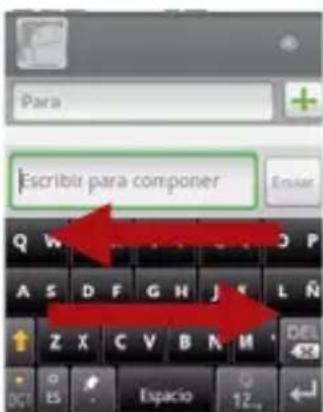 Para Escribir para componer Enter