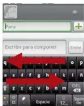 Para Escribir para componer q o p a s d f g h i k l ñ z x c v b n m DEL ES Espacio 12. Sigui da