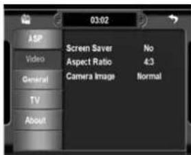 03:02 ASP Screen Saver No Video Aspect Ratio 4:3 General Camera Image Normal TV About